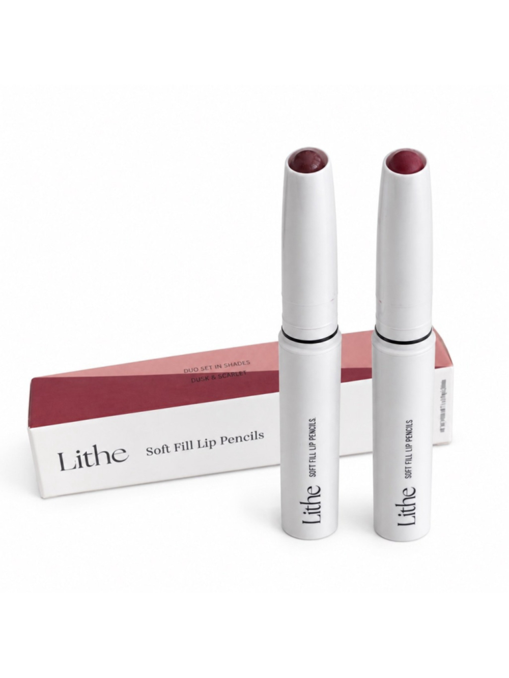 Lithe Soft Fill Lip Pencils Duo Set Dusk & Scarlet
